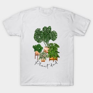 Plant Dad, House Plants Collection Illustration T-Shirt